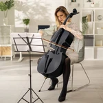 3/4 Size Acoustic Cello, Solid Wood With Case, Bow, Bridge, Rosin, Strings Set. Fixed Price $157.50.