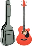Acoustic Electric Bass Guitar, Full Size 4 String, Fretted W/padded. Fixed Price $126.99.