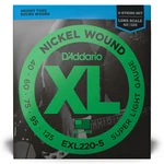 D'addario EXL220-5 Nickel Super Light 5-STRING Bass Strings Long Scale 40-125. Fixed Price $24.99.