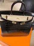 Hermes Hac 50 Birkin Bag Purse Porosus Crocodile Gold New Full. Fixed Price $377097.50.