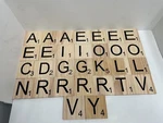 Scrabble Large Wooden Tiles Assortment 30 Wall Art Decor 3.5 X 3/8. Fixed Price $49.99.