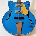 Electric Bass 4 String Sky Blue Two Pickups Gold Pickguard High Quality. Fixed Price $259.65.