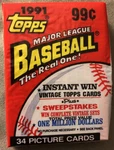 1991 Topps Cello Pack Scott Bankhead Mariners (top) Felix Fermin Indians (back). Fixed Price $250.50.