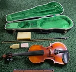 Karl Hofner 1968 Bubenreuth 4/4 Violin, Bow, Case, Polish, & Rosin Block. Fixed Price $375.00.