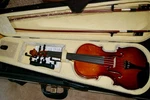 Cecilio CVN300 Solidwood Ebony Fitted Violin D'addario Prelude Strings, Sz 3/4. Fixed Price $60.00.