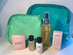 Philosophy Amazing Grace 7 Piece Gift Set, 2X Edt, Gel, Lotion, Oil Mist &2BAGS. Fixed Price $49.99.