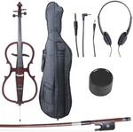 Cecilio CECO-1DW Ebony Electric Silent Metallic Mahagony Cello In Style 1, 4/4-. Fixed Price $178.99.