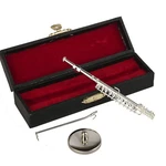 Dselvgvu Miniature Flute With Stand Case Brass Musical Instrument Fl.... Fixed Price $19.62.