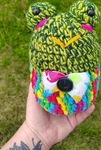 Handmade Crochet Frog Stuffed Animal Small With Rainbow Ooak. Fixed Price $35.00.