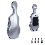Crossrock Poly Carbon Composite Case Fits 4/4 Size Cello-with Wheels-silver. Fixed Price $559.99.