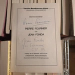Pierre Fournier Cello Jean Fonda Piano Both Artists Hand-signed Flyer 1974 Scarc. Fixed Price $399.00.