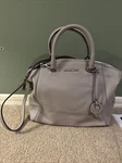 Michael Kors Shoulder Bag Leather Gry Solid Color. Fixed Price $85.00.