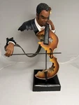 Willitts Designs "cello Player Musician Cast Resin Sculpture Shen Lung. Fixed Price $1600.00.