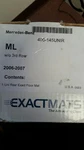 Exactmats Mercedes-benz Ml 2006-2007 1 Uni Back Seat Floor. Fixed Price $50.00.
