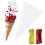 Yotelab Cone Cellophane Bags, 6.3X11.8 Inches 200 Pcs Clear Shaped Treat.... Fixed Price $13.85.