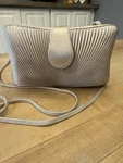 Carlo Fellini Pleated Satin Evening Bag. Fixed Price $42.00.