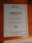 John Baptiste Breville-sonata In Major For Cello And Piano Music Book No. 1883. Fixed Price $13.75.