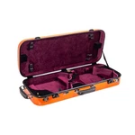 Crossrock Fiberglass Double Violin Case - Two 4/4 Hardshell Orange. Fixed Price $286.99.