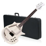 Danelectro Coral Sitar Reissue Guitar With Hardshell Case Bundle - White Crackle. Fixed Price $899.00.