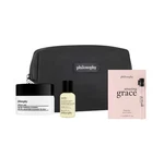 Philosophy Hope Jar Mini Cream Amazing Grace Edt Sample & Bag 4-PC Travel Set. Fixed Price $19.99.
