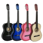 38" Beginners Wooden Acoustic Guitar With Case, Strap, Tuner And Pick. Fixed Price $46.58.