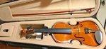 New Palatino Hand Carved Allegro Violin Outfit With Case & Bow, 1/2 Size (51CM). Fixed Price $85.99.