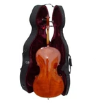 Merano Solid Wood Oil Varnished Flamed Cello, Hard Case, Bag, Bow 1/4 Size. Fixed Price $999.99.