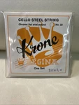 Krone Cello Strings Set Size 3/4 Chrome Flat Wire Wound Made Germany. Fixed Price $25.00.