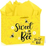 Large Sweet As Can Bee Bag With Tissue Paper And Greeting Card Honey Party. Fixed Price $11.19.