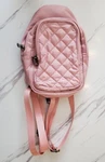 Ace - Quilted Nylon Sling Backpack Light Pink One Size Adjustable Strap. Fixed Price $22.00.
