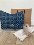 Nwot Coach Laurel Shoulder Bag CY702 Signature Denim Natural Leather Crossbody. Fixed Price $169.00.