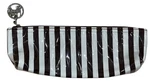 Henri Bendel Centennial Classic Stripe Makeup Brush Case Brown White, Logo Charm. Fixed Price $59.99.