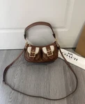 Coach Ashton Baguette In Signature Canvas Tan/natural CY658 Outlet New. Fixed Price $122.00.