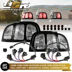 Clear Tail Light Set W/ Sequential Harness 1996-1998 Ford Mustang V6 Gt SN95. Fixed Price $219.95.