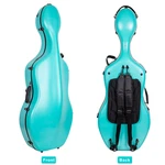Crossrock Poly Carbon Case Fits 4/4 Full Size Cello-with Wheels Straps-mint Blue. Fixed Price $556.99.