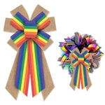 Hying Large Gay Pride For Wreath, Lgbtq Rainbow Style 2: Natural Burlap. Fixed Price $14.76.