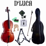D'luca Meister Cello 3/4 Pack With Free Stand, Bag, Strings, Tuner, Rosin & Bow. Fixed Price $599.99.