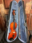 Violin 4/4 Asian Factory Fiddle Strad Copy Labeled Antonius W/case & Bow. Fixed Price $99.00.