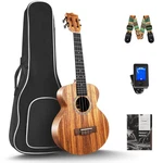 Caramel - 26" Tenor Striped Grain Acacia Koa Ukulele CT207 Gigbag Beginner Kit. Fixed Price $106.97.