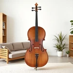 4/4 Full Size Solid Spruce Top Beginner Acoustic Cello Set - Antiqued Bag Bow. Fixed Price $299.99.