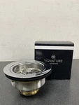 Signature Hardware 446624 Basket Strainer For Sinks 7/8" Thick, Chrome. Fixed Price $49.99.