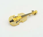 Vtg Brooch Pin Cello Violin String Acoustic Instrument Rhinestones Music Jewelry. Fixed Price $39.99.