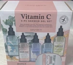 Olivia Grace Vitamin 5PC Shower Gel Set Bonus Mani With Storage Bag. Fixed Price $12.73.