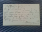 1893 Postcard Henry Morris Insane Womans Case Sheriff Englehardt Iowa City. Fixed Price $24.99.
