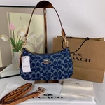 Coach CAF82 Denim/natural Teri Shoulder Bag Signature Outlet Free Shipping. Fixed Price $102.99.
