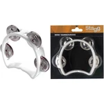 Stagg 4-JINGLE Cutaway Tambourine White Ln. Fixed Price $8.79.