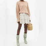 Loveshackfancy Shen Cashmere Sweater Pullover With Bow Nwt Rrp US$495. Fixed Price $171.60.